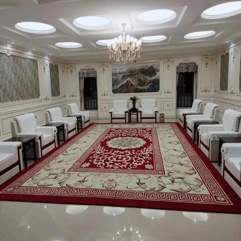 地毯地垫大堂满铺羊毛加厚加密欧式枪刺地毯客厅定制客厅地毯