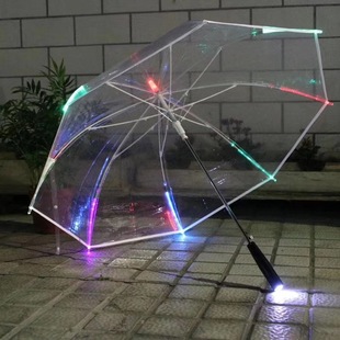 Светящийся автоматический зонтик, разноцветный фонарь с держателем для зонта, подарок на день рождения