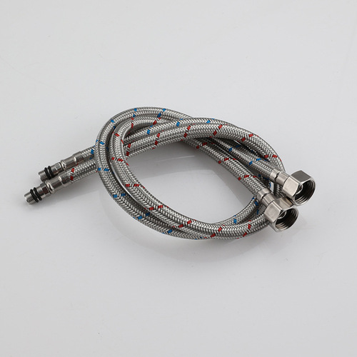 Wholesale 304 stainless steel braided hose vegetable basin basin basin hot and cold faucet water inlet pointed pipe single head