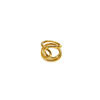 Fashionable retro golden silver ring suitable for men and women, European style, 18 carat, on index finger