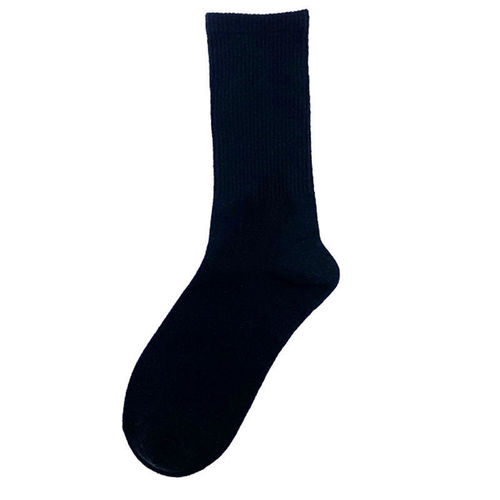 New solid color trendy socks for female couples European and American running sports socks ins socks for men mid-tube autumn and winter long tube