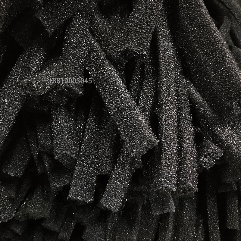 支持定制 粗孔海绵长条黑色缝隙填充减噪海绵条透气初效过滤棉