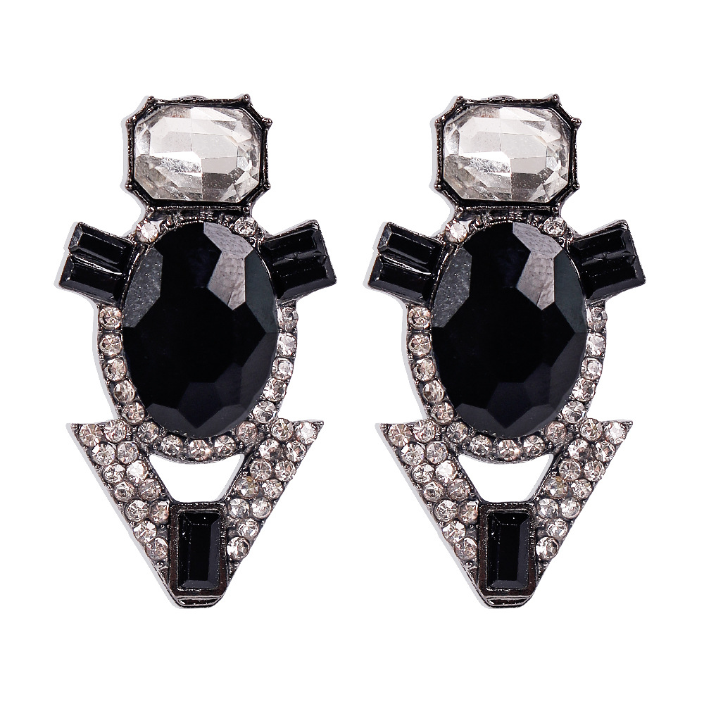 Boucles D&#39;oreilles Diamant Baroque Rétro display picture 4