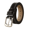 Leather belt, universal trend trousers, Korean style, genuine leather, simple and elegant design