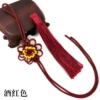 Chrysanthemum knot + tassel [burgundy]