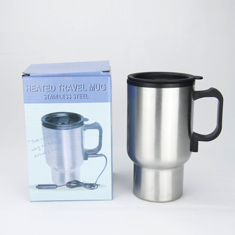 Taza calefactable de acero inoxidable para coche, 12V, doble capa, 450ML, termo para vehículo image 5