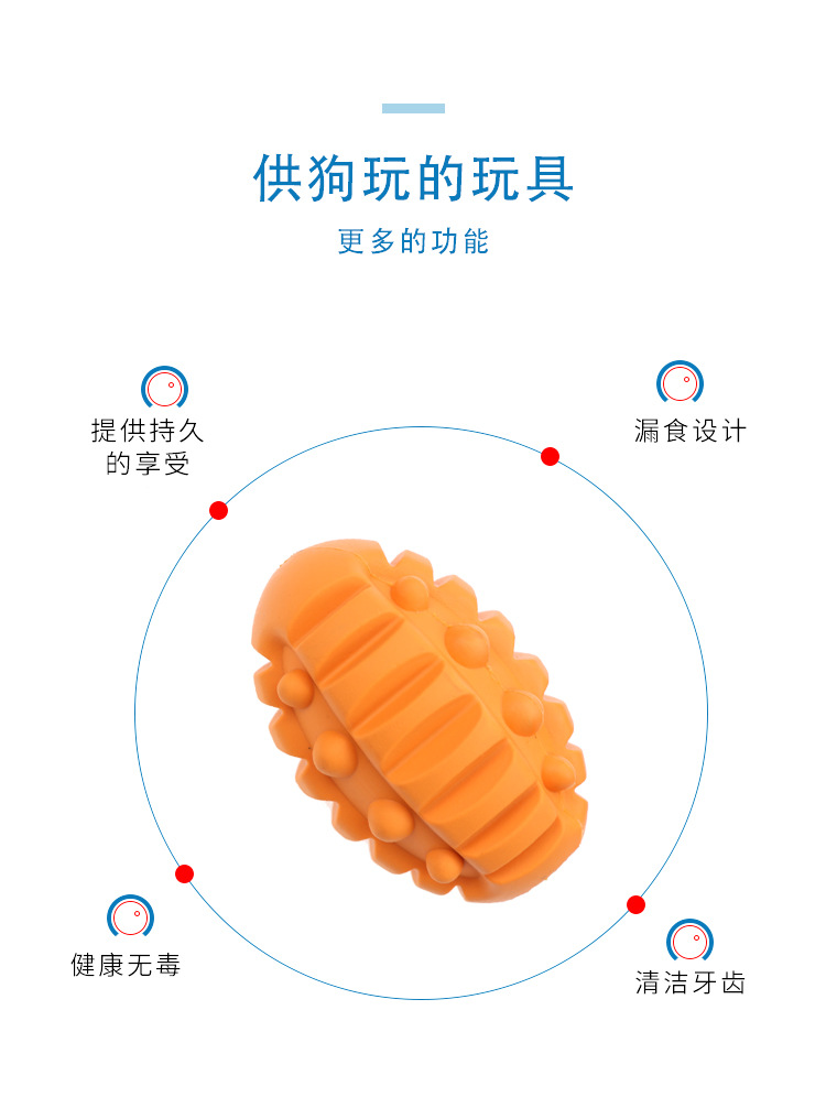 宠物玩具2020新款 橡胶狗咬玩具球 训狗磨牙耐咬发声狗狗玩具批发