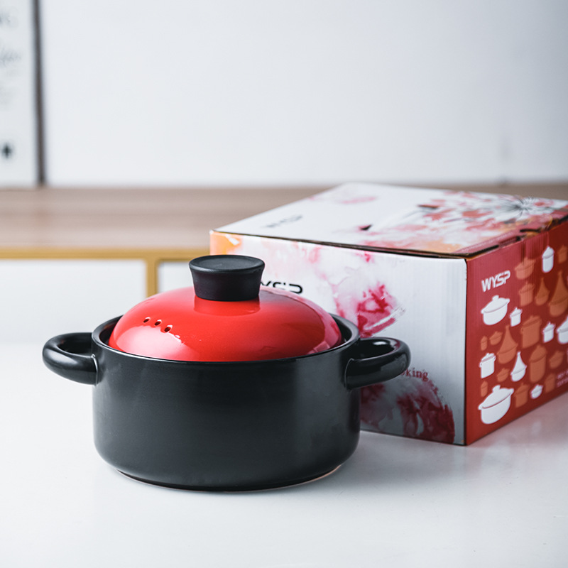 潮州陶瓷砂锅耐高温明火炖锅韩式养生砂锅煲汤批发礼品沙锅外卖煲|ms