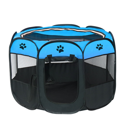 Pet Supplies Amazon New Foldable Pet Cage Paw Print Octagonal Pet Tent Nest Cat Maternity Room