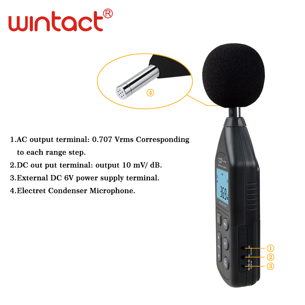 汇天益WT1357 噪音计声音分贝仪 家用工业多用声级计 Noise meter