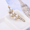 Brand metal golden hairgrip, hairpins, hair accessory, bangs, accessories, simple and elegant design, Korean style, frog