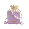 Small bag from pearl, shoulder bag, summer chain, one-shoulder bag, wholesale, 2023, Korean style