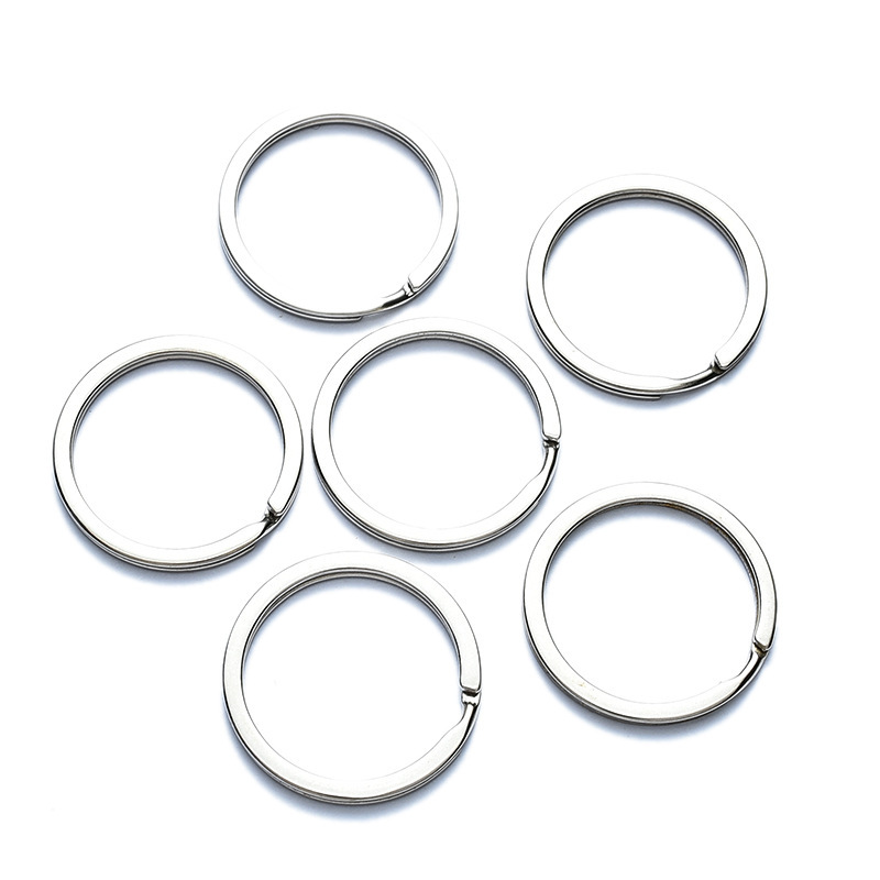 High Quality Key Ring Iron 2.0 * 30MM Flat High Gloss Metal Plating Key Ring Key Chain Accessories Flat Ring