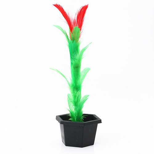 Magic wand turns into flowers, magic props, stick turns into flowers, large potted flower, chicken feather flower, factory direct sales magic
