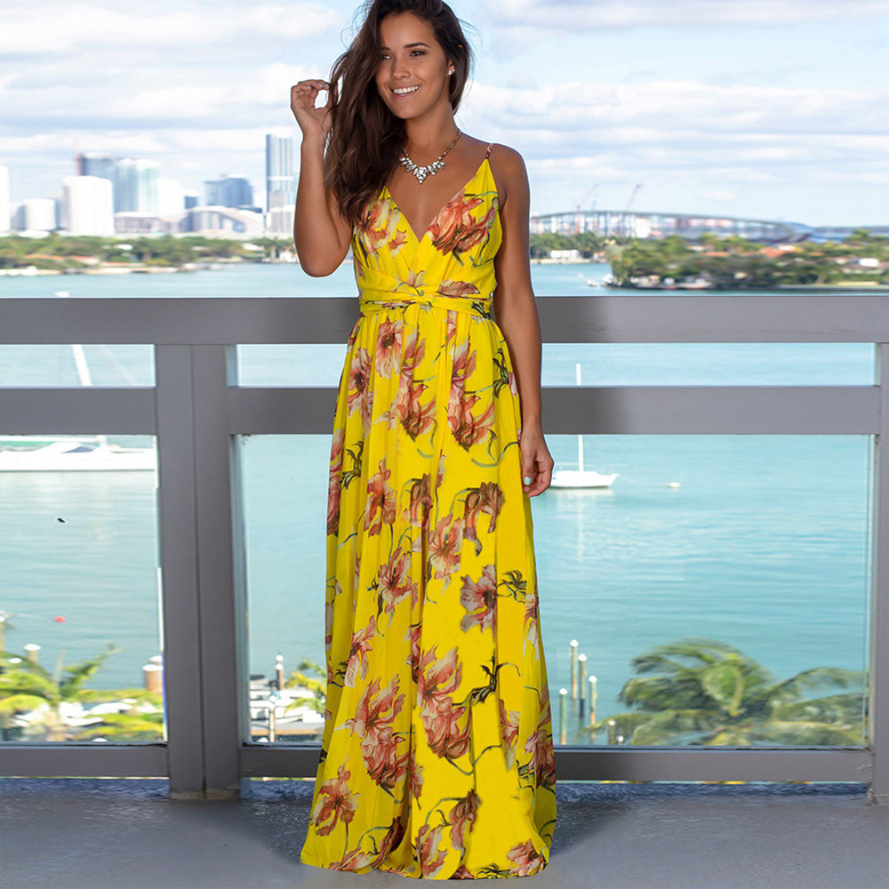 Sweet Commute Printing Printing Maxi Long Dress display picture 23