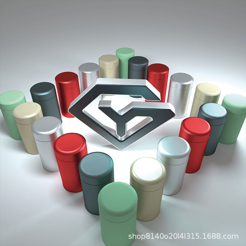 圓形茶葉罐鐵罐馬口鐵通用純色金屬包裝鐵盒磨砂材質現貨支持定制