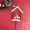 Christmas decorative snowman elk European style Christmas happy cake account double -layer acrylic cake decoration