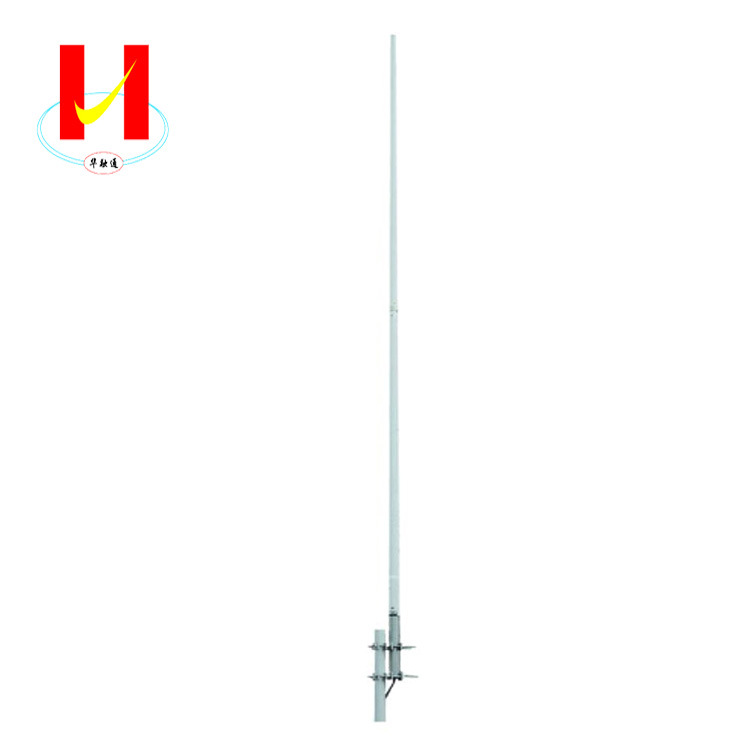 直销VHF 134-173MHz 8.5dbi 高增益4.7米双节白色全向玻璃钢天线