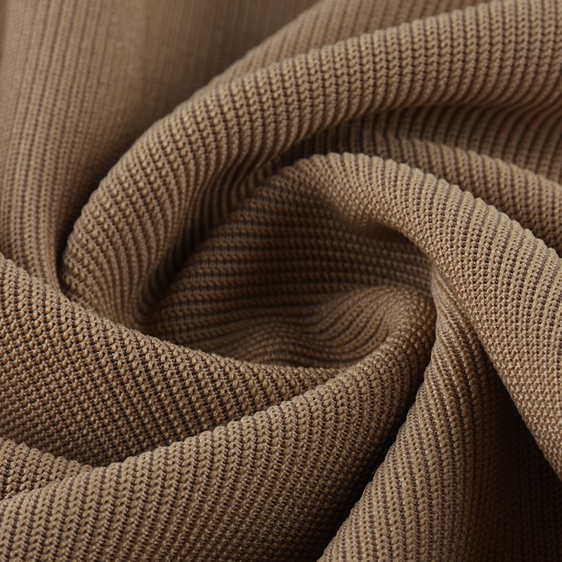 直销涤氨弹力针织梯级罗纹布针织楼梯布手套护具用弹力横纹间条布