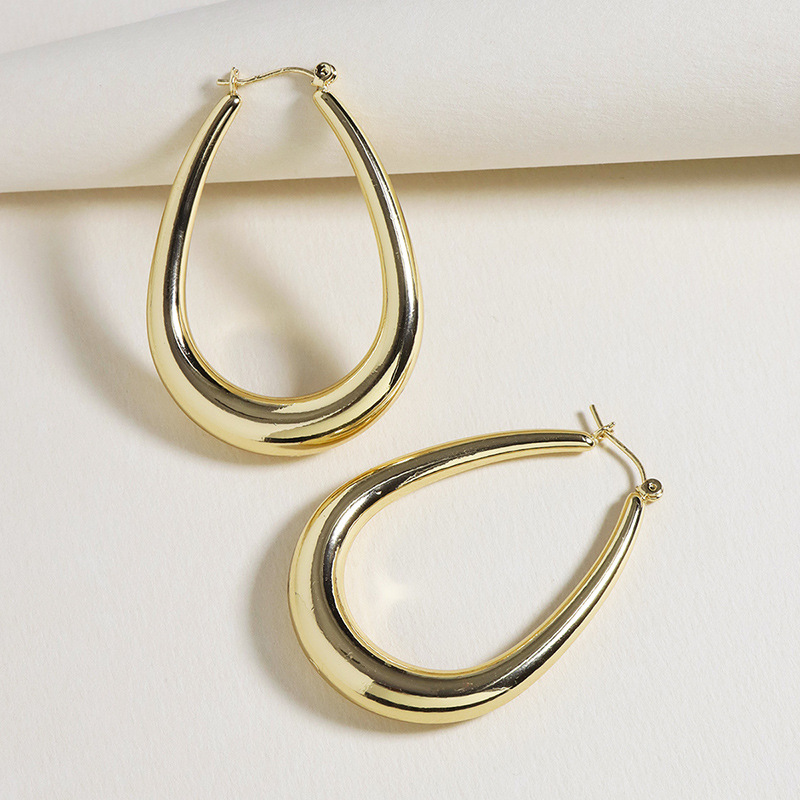 Fashion Hot-saling Metal Drop Simple Alloy Earrings display picture 1