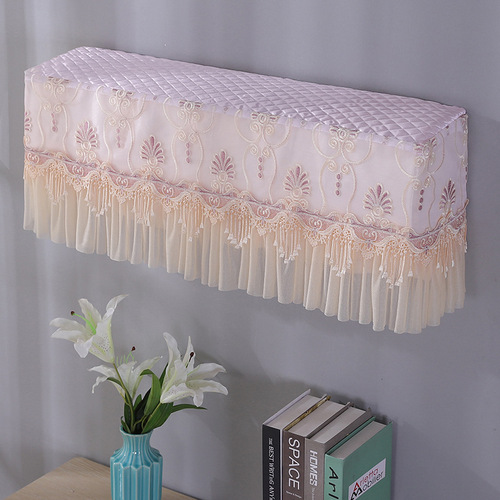 Factory direct supply for summer household dust-proof air-conditioning cover, all-inclusive, no withdrawals, fabric lace edge air-conditioning cover