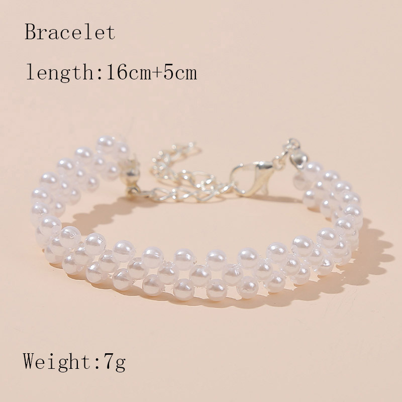 Korean Hand-woven  Pearl Bracelet display picture 1