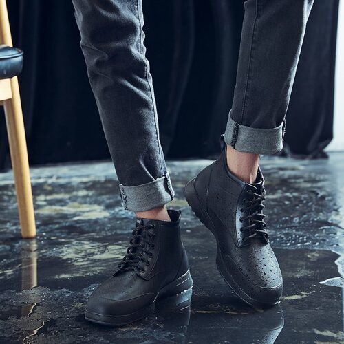 Fashion rain boots for women thick-soled short-tube anti-skid water shoes for couples street versatile rain boots soft-soled waterproof car wash rubber shoes for men