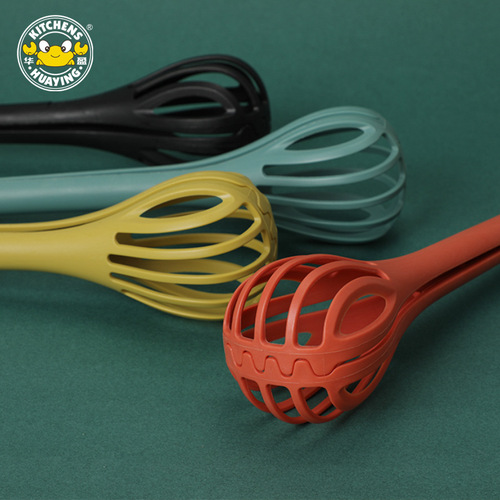 Multifunctional nylon egg beater, baked food clip, manual mixing stick, cream baking tool, milk frother, stirrer