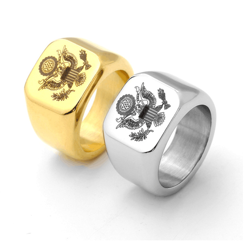 15g Weight Ion Plating (IP) Gold Plating Process 24K Gold Plated Plating Material Rings Classification 1 Piece Quantity Holiday, Daily, Street Occasion 316L Stainless Steel Material Solid Color Pattern All Seasons Season Men's Gender Hip-Hop, Simple Style Style Waterproof Non Tarnish, Surgical Steel, Polishing Craft Gold, Silver, Black Color Hip-Hop Simple Style 24K Gold Plated 316L Stainless Steel Solid Color Gold Silver Black Men Signet Rings 10