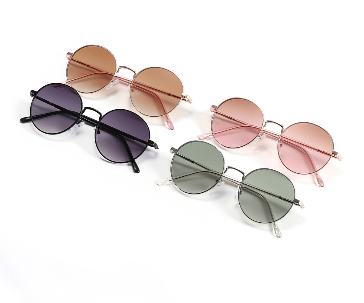 Round Frame Metal Beach New Sunglasses display picture 1