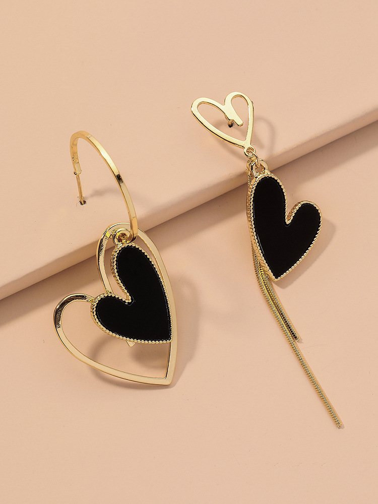 Earrings Classification Housewarming, Anniversary, Business, Wedding, Travel, Birthday, Festival Occasion Fashion Heart Plating Alloy No Inlaid Drop Earrings