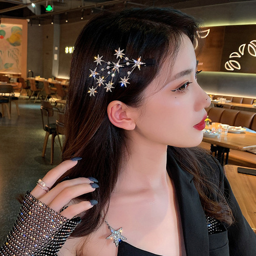 Hairpin side clip girl side bangs clip Korean Internet celebrity fairy forest super fairy duckbill clip hairpin head accessories
