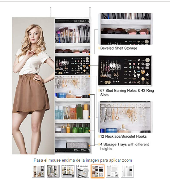 化妆镜欧式防潮挂式储物收纳镜柜卧室穿衣单门推拉首饰镜柜定制|ms