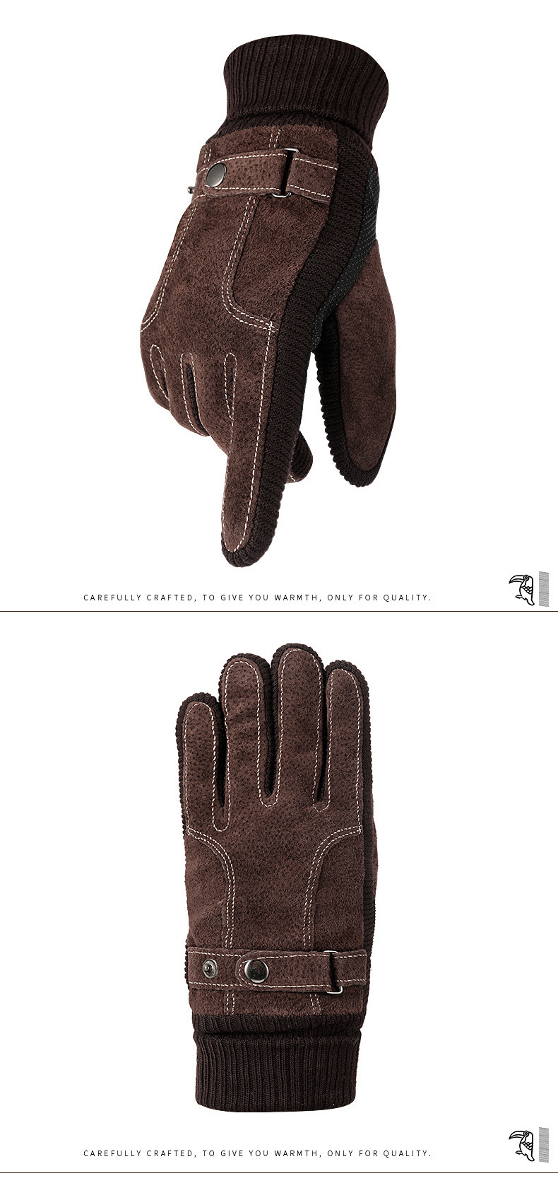 160g Weight Gloves Classification Leather Fabric Type 1 Set Quantity Holiday, Shopping Occasion Solid Color Pattern Men's Gender British Style, Streetwear Style Men's British Style Streetwear Solid Color Gloves 1 Set