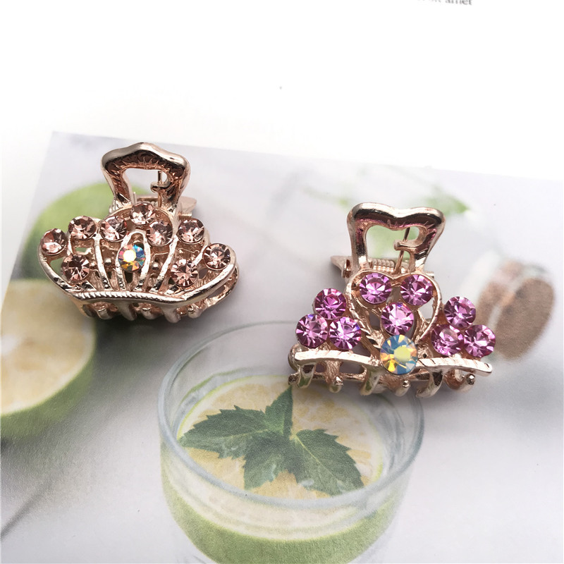 Diamante de oro plateado cuatro clip de horquilla clip de dos yuanes tienda accesorios para el cabello accesorios para la cabeza boutique suministro