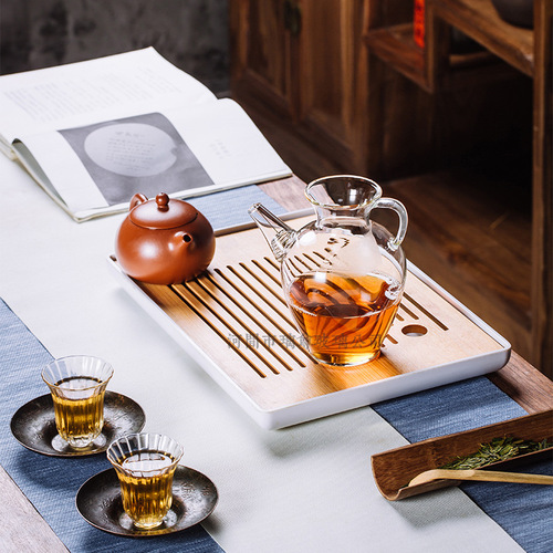 Lizun High-Borosilicate Glass Teapot, Transparent Glass Tea Pot in Song Dynasty Style, Household Glass Teapot