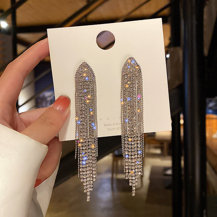 Alloy Material Women'S Gender Fashion Diamond Alloy Artificial Gemstones Earrings