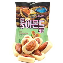 韓國進口食品零食好麗友扁桃仁糖90g袋裝非杏仁堅果奶糖喜糖包郵