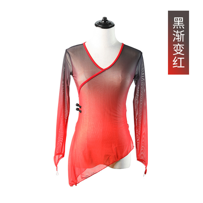 Chino clásico práctica ropa gasa Ropa Étnica danza cuerpo rima superior ballet danza maestra cuerpo Yoga malla verano