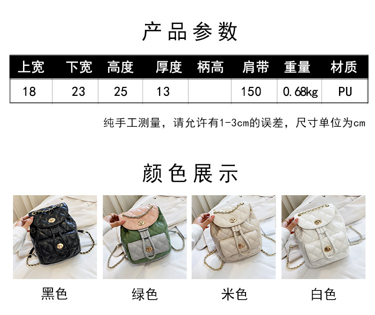 Shoulder Bag New Wave Summer Fashion Diamond Chain Backpack Large Capacity Shoulder Bag Wholesale Nihaojewelry display picture 18