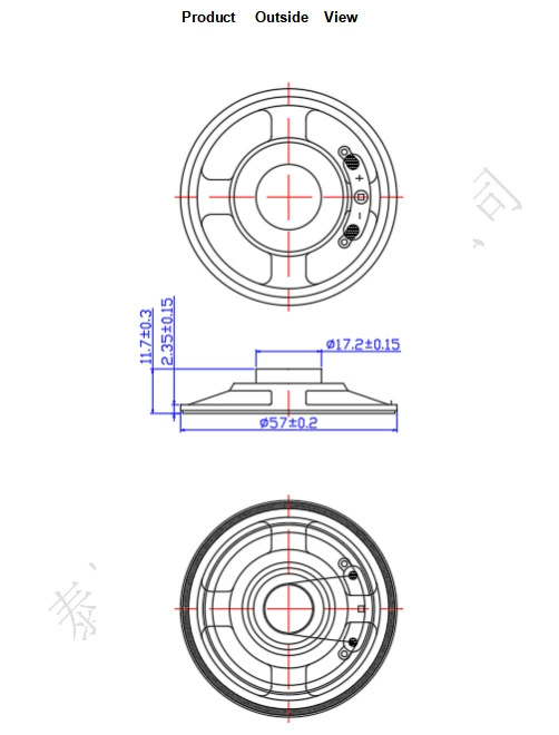 Transparent megaphone, 57mm, R16 model, 25W