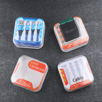 currency A variety of YTO three data Charging line Packaging box Fast charging Charging head packing Crystal Box 2 m Triple