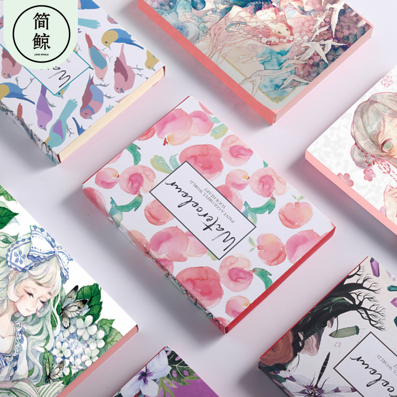 Jian Jing water color paper 32k Oil painting stick Paper A5 Painted Color Lead 300g Cotton Fine lines Hand drawn