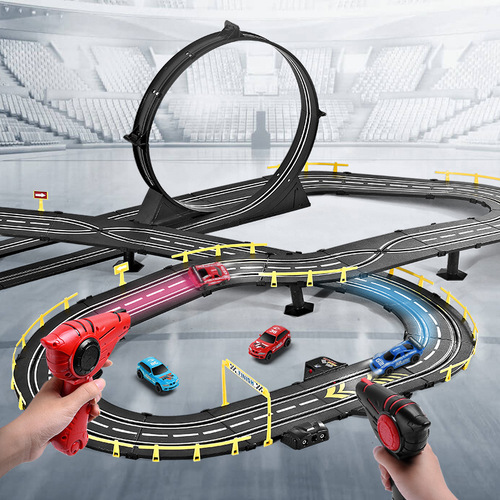 Children's Track Racing Electric Toy Dual-Track Track Car Super Long Track Boy Electric Remote Control Racing Car
