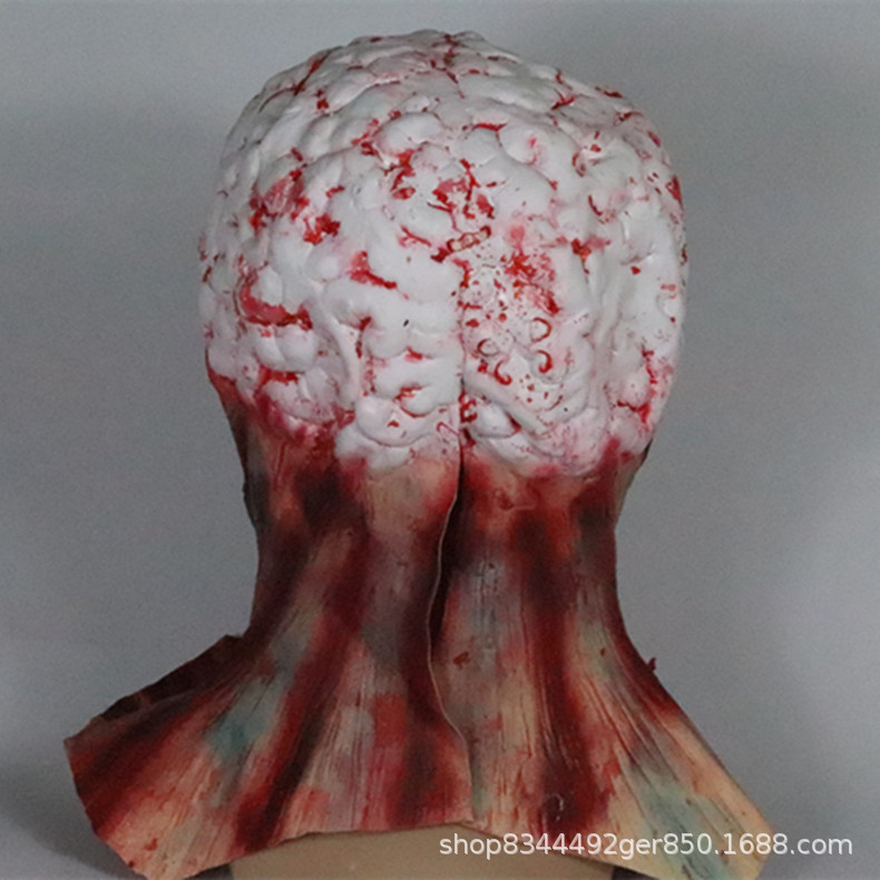 Halloween horror fantasma cara máscara larga lengua fantasma sin cerebro horror miedo casa embrujada accesorios tocados Amazon Venta caliente