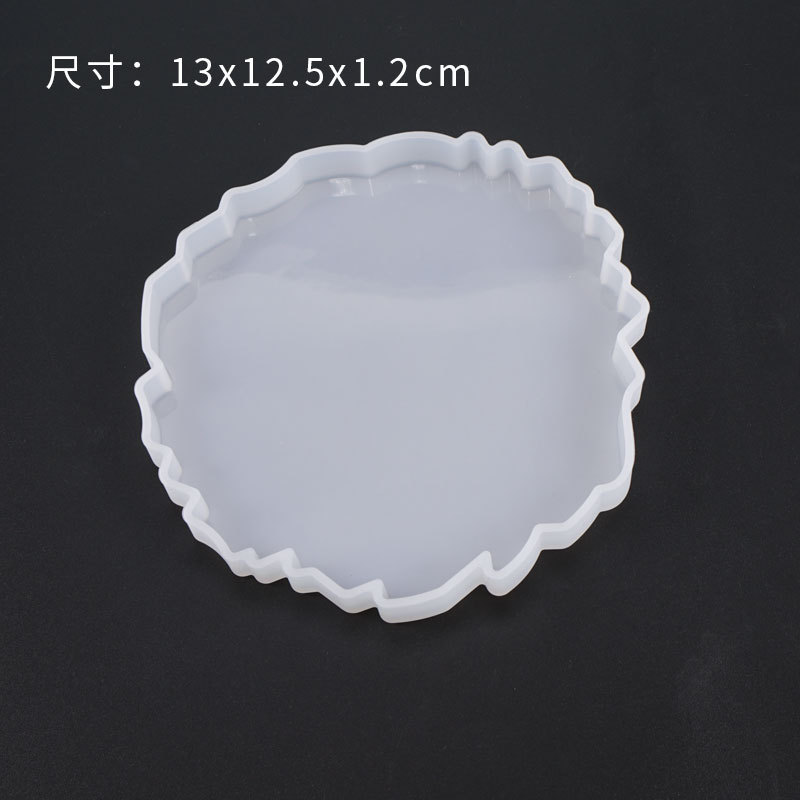 Yu Meiren DIY Crystal epoxi molde especial en forma de onda irregular posavasos decoración de la tabla molde decorativo de silicona molde
