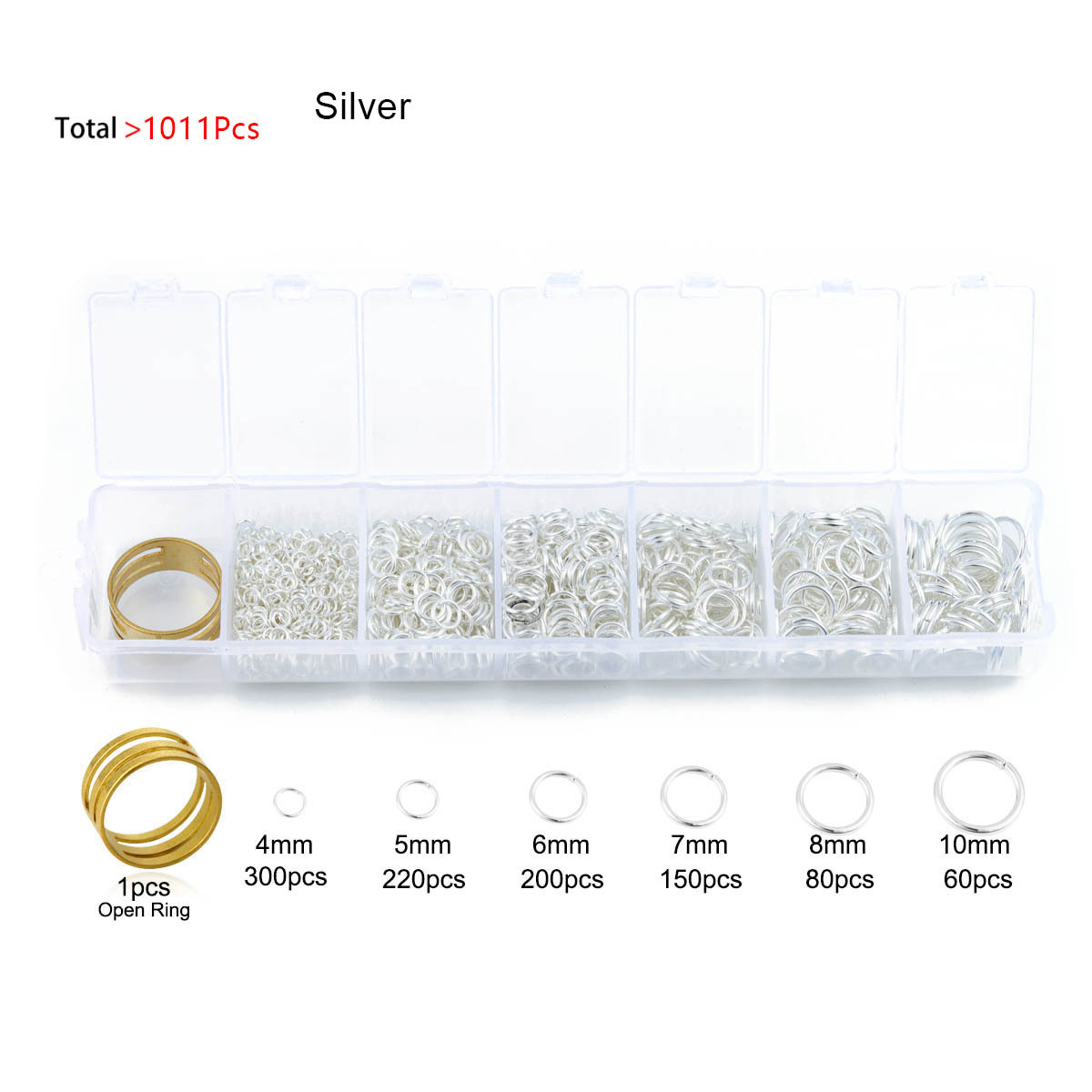 95g Weight Jump Ring Jewelry Making Type DIY Jewelry Accessories Classification 1011 Pieces Per Box Quantity Alloy Material Geometric Pattern All Seasons Season Polished Finish Plating Design Simple Style Style 1011 Pieces Per Box Alloy Geometric Polished Jump Ring DIY Jewelry Accessories 13