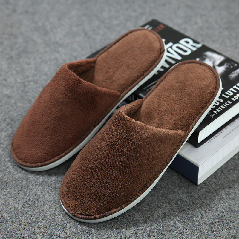 Coral coffee slippers, washable