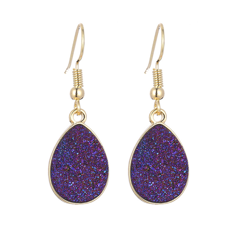 Daily Occasion Plastic, Resin Material Water Droplets Pattern 1 Pair Fashion Water Droplets Plastic Resin Plating Women's Drop Earrings