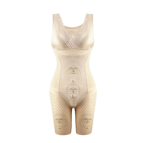Thin Negative Ion Body Shaping Clothes Women's Belly Controlling Waist Shaping Postpartum Belly Reducing Body Shaping One-piece Corset Open Bra